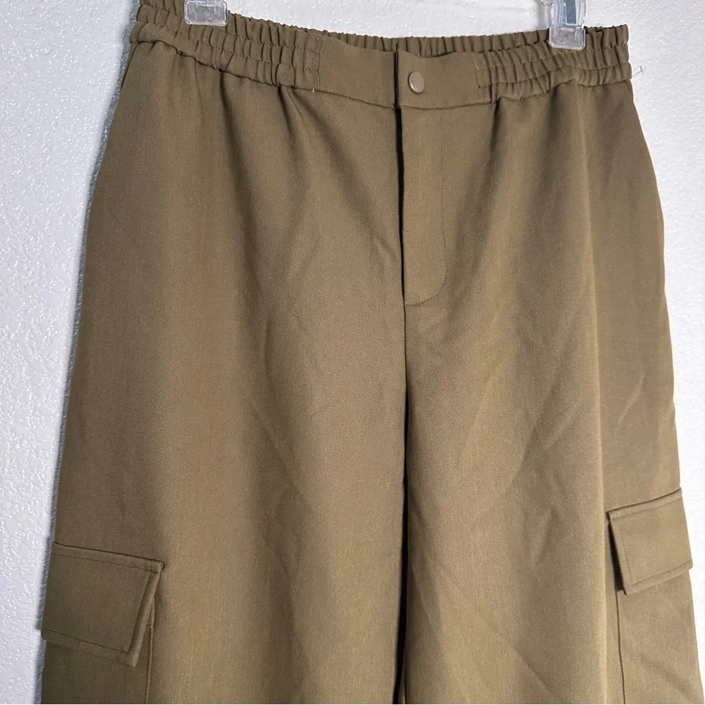 Wayf Olive Cargo Wide Leg‎ Pants Sz Small - Picture 4 of 13